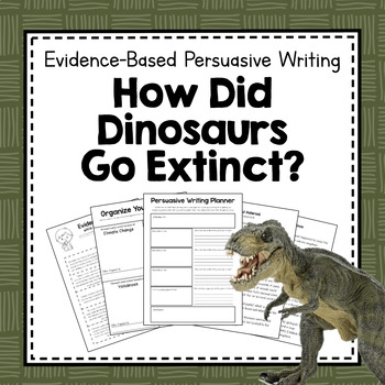 Preview of "How Did Dinosaurs Go Extinct?" Persuasive Writing Activity | Paleontology Unit