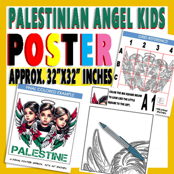 Preview of Palestine Collaborative Poster,Middle East History Israel & Palestine art lesson