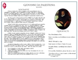 Palestrina Reading and Listening Worksheet - Modified 2 levels