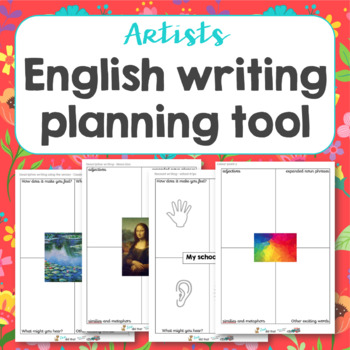 Preview of Palette of words planning grids for mixed purposes in writing Art theme