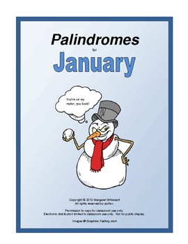 Preview of Palindromes for January