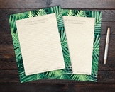 Palm Leaves - Custom Letterhead / Stationary Template for 