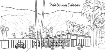 Preview of Palm Springs Coloring Page