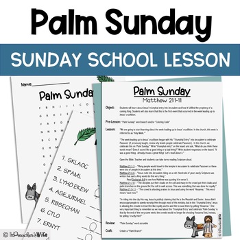 Preview of Palm Sunday | Easter Sunday School Lesson for Upper Elementary