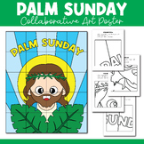 Palm Sunday Collaborative Art Poster Coloring Pages, Bulle