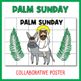 Palm Sunday Collaborative Art Poster Coloring Pages, Easte