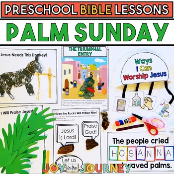 Palm Sunday Hosanna Jesus on a Donkey Tiny Sunday School Stickers