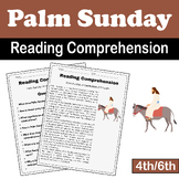 Palm Sunday Reading Comprehension | Jesus Christ | Easter 