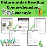 Palm Sunday Reading Comprehension passage Activitiy |Holy 