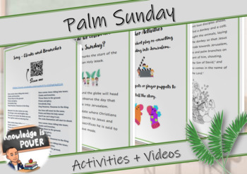 Preview of Palm Sunday | Readings + Activities + Crafts + Song | For Kids