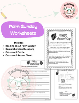 Preview of Palm Sunday Worksheets | Lent | Holy Week