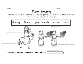 Palm Sunday for Little Learners by MrsBerube | Teachers Pay Teachers