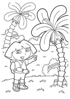 Preview of Palm Tree Coloring Pages