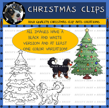 barking dog clipart black and white christmas