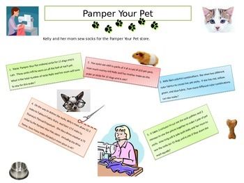 Preview of Pamper your Pet Problem Solving Worksheet