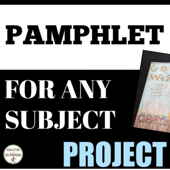Preview of Pamphlet Project for any subject EDITABLE