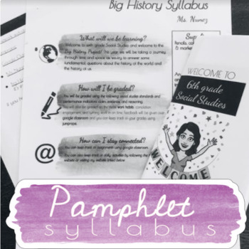 Preview of Pamphlet Syllabus *EDITABLE