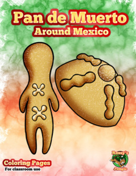Preview of Pan de Muerto around Mexico Coloring pages