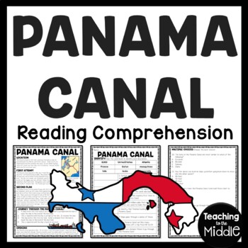 Preview of Panama Canal Reading Comprehension Worksheet Central America