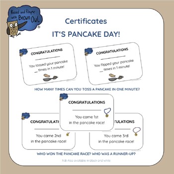 Preview of Pancake Day Certificates