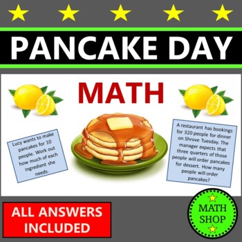 Preview of Pancake Day Math Ratios and Proportions Metric Conversions