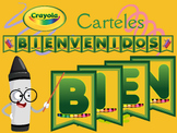 Pancarta Bienvenidos - Welcome Spanish Banner - Crayola