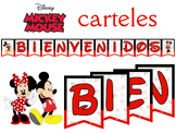 Pancarta Bienvenidos - Welcome Spanish Banner - Disney Mic