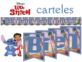 Pancarta Bienvenidos - Welcome Spanish Banner - Lilo & Stitch