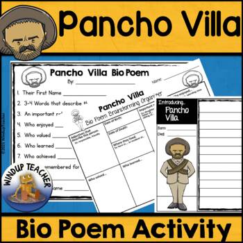 Preview of Pancho Villa Biography Poem Activity and Writing Paper