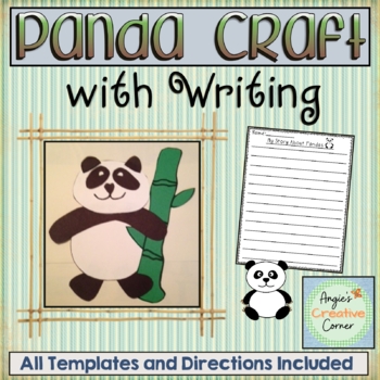 Preview of Panda Craft with Writing