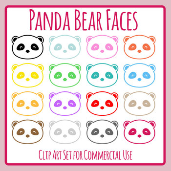 cute panda face clipart