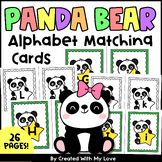 Panda Bear Letters Matching Game, Kindergarten Recognition