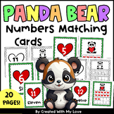 Panda Bear Numbers Matching Game, Kindergarten Recognition