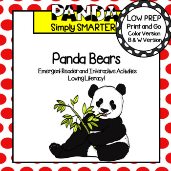 Preview of Panda Bears Emergent Reader Book AND Interactive Activities