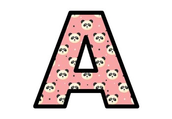 panda alphabet letters