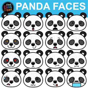 cute panda face clipart
