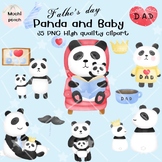 Panda Love - Father's Day Clipart Set