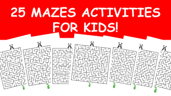 Preview of Panda Maze Adventures with Mr. Panda! 25 Mazes Activities for Kids!