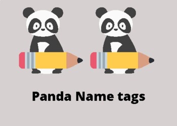 Preview of Panda Name Tags