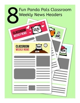 Preview of Panda Pals Weekly Newsletter/Email Headers