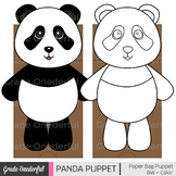 Panda Paper Bag Puppet: Craft Activity Printable