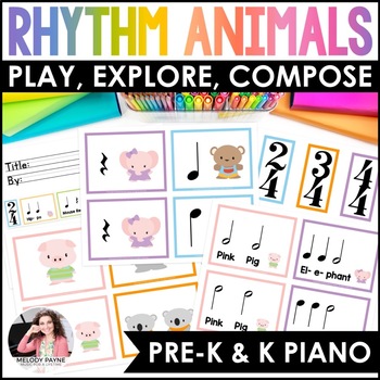 Preview of Rhythm Animals - Beginning Piano Rhythm Exploration and Performance Activities
