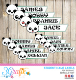 Panda Students | Name Labels