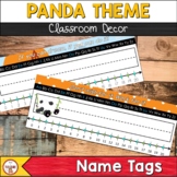 Panda Theme Editable Classroom Decor Desk Name Tags