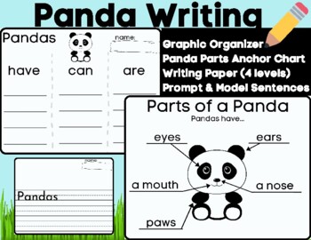 Preview of Panda Bear Writing and Labeling Informative Have Can Are w/ Anchor Charts Animal