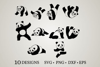 Download Panda Bundle Svg Panda Svg Panda Clipart Panda Vector Panda Silhouette