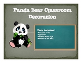 Panda themed Classroom Decor