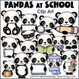 Pandas At School Clip Art