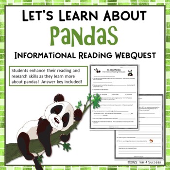 Preview of Pandas Webquest Worksheets Internet Scavenger Hunt Activity