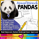 Pandas ...  5 days of animal research mixed w/ literacy sk